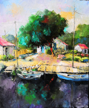 Roger FAGES - cabanon bord du canalet à Port la Nouvelle